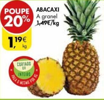 Pingo Doce Abacaxi a granel 1kg promoção