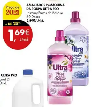 Pingo Doce Amaciador p/ Máquina Da Roupa Ultra Pro 60 doses promoção