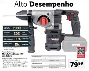Lidl Martelo Combinado 20V Sem Bateria promoção