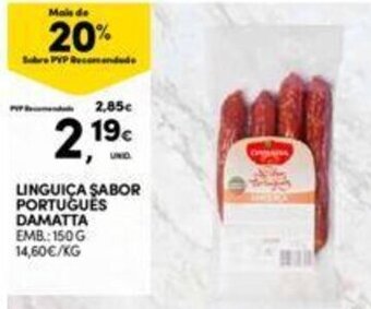 Continente Linguiça Sabor Português Damatta 150g promoção