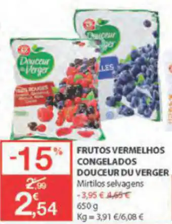 E.Leclerc Frutos Vermelhos Congelados Douceur du Verger 650g promoção