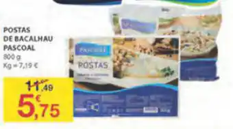 E.Leclerc Postas de Bacalhau Pascoal 800g promoção