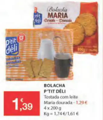 E.Leclerc Bolacha P'Tit Déli 4x200g promoção