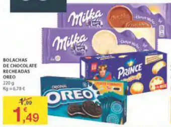 E.Leclerc Bolachas de Chocolate Recheadas Oreo 220g promoção