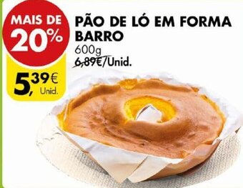 Pingo Doce Pão de Ló em Forma de Barro 600g promoção