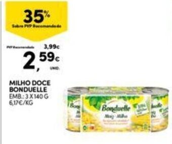 Continente Milho doce Bonduelle 3x140g promoção