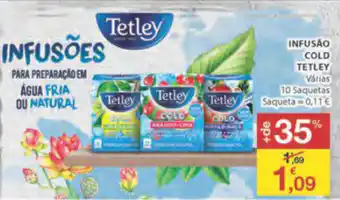 E.Leclerc Infusão Cold Tetley 10 Saquetas promoção
