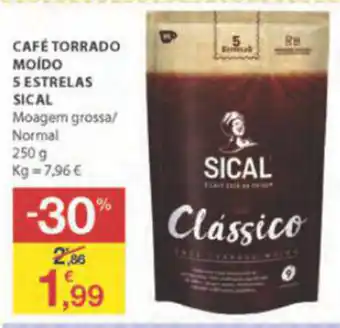 E.Leclerc Café Torrado Médio 5 Estrelas Sical 250g promoção