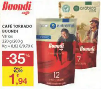 E.Leclerc Café Torrado Buondi 220g/200g promoção