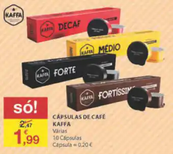 E.Leclerc Cápsulas as de Café Kaffa 10 Cápsulas promoção