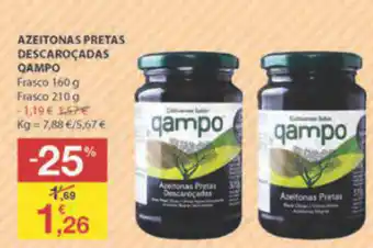 Azeitonas Pretas Descaroçadas Qampo 160g /210g