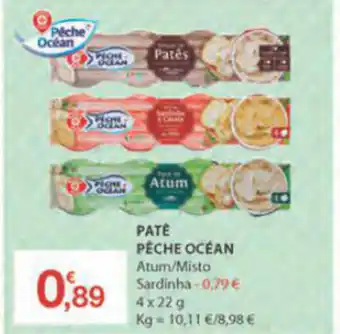 E.Leclerc Paté Péche Océan 4x22g promoção