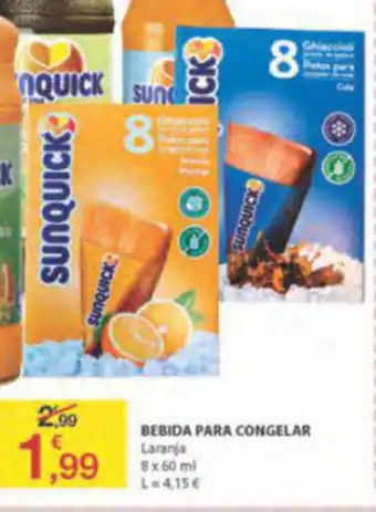 Bebida para Congelar Laranja 8x60ml