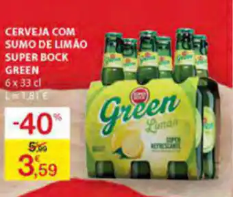 Cerveja com umo de Limão Super Bock Green 6x33cl