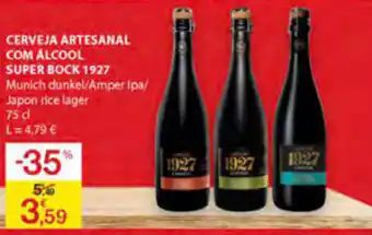 E.Leclerc Cerveja Artesanal com Álcool Super Bock 1927 75cl promoção