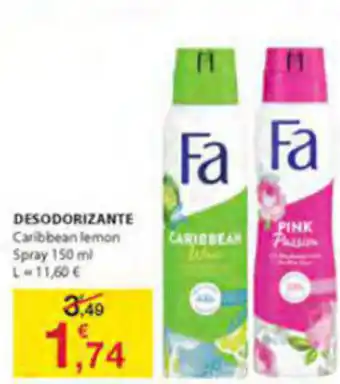 Desodorizante Fa 150ml