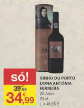 Vinho do Porto Dona Antónia Ferreira 20 Anos 75cl