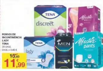 E.Leclerc Pensos de Incontinência Lady Tena 30 Unid promoção
