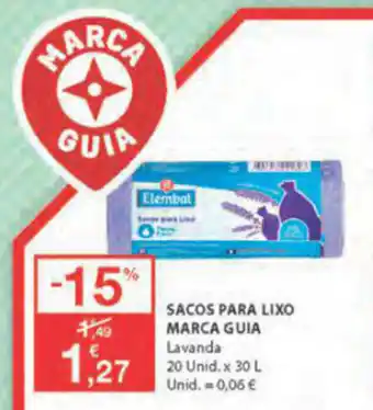 Sacos para Lixo Marca Guia 20 Unid x 30L