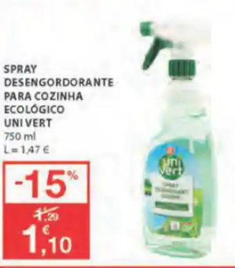 E.Leclerc Spray Desengordorante para Cozinha Ecológico Uni Vert 750ml promoção