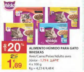 Alimento Humido Para Gato Whiskas 4x100g