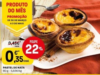 Intermarché Pastel de Nata 60g promoção