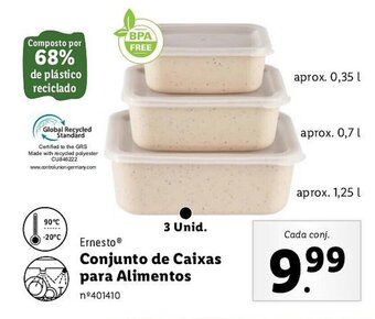 Lidl Ernesto Conjunto de Caixas para Alimentos promoção