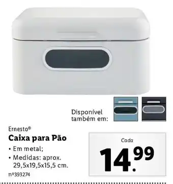 Lidl Ernesto Caixa para Pão promoção