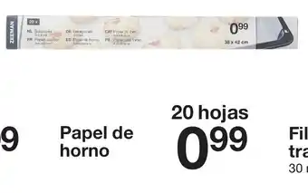 Zeeman Papel de Horno promoção