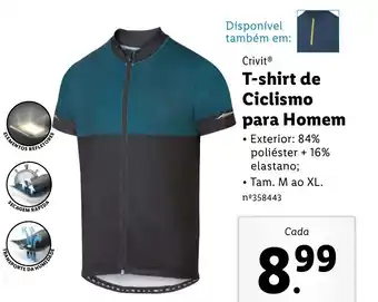 Lidl T-Shirt de Ciclismo para Homem M ao XL promoção