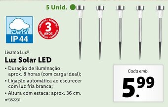Lidl Luz Solar LED promoção