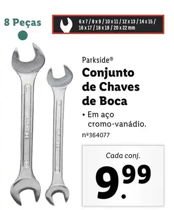 Lidl Conjunto de Chaves de Boca promoção