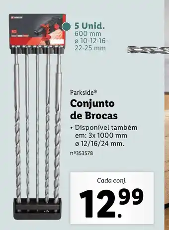 Lidl Conjunto de Brocas 3x1000mm ø12/16/24mm promoção