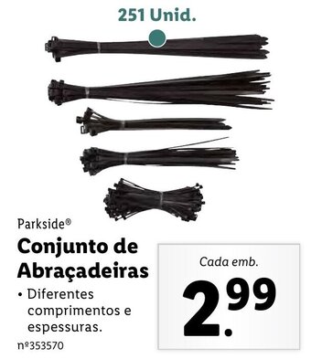 Lidl Conjunto de Abraçadeiras promoção