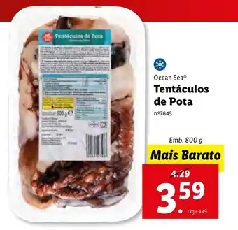 Lidl Tentáculos de Pota 800g promoção