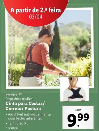 Lidl Cinta para Costas/ Corretor Postura promoção