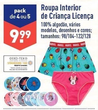 ALDI Roupa interior promoção
