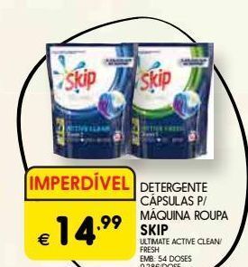 Detergente em cápsulas skip