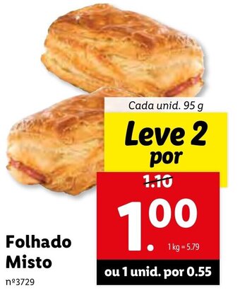 Lidl Folhado Misto 95g promoção