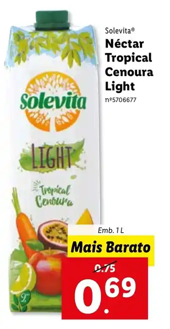 Lidl Néctar Tropical Cenoura Light 1L promoção