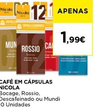 El Corte Inglés Cápsulas de café nicola promoção