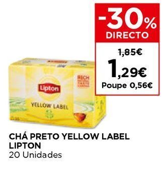 El Corte Inglés Chá preto lipton promoção