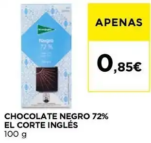 Chocolate amargo el corte inglés