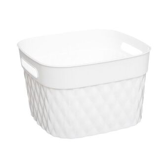 Hôma Cesto de arrumação quadrado branco promoção