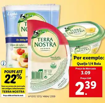 Lidl Terra Nostra Queijo 1/4 Bola promoção