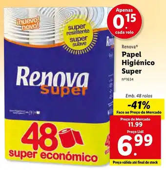 Lidl Papel Higiénico Super 48 Rolos promoção
