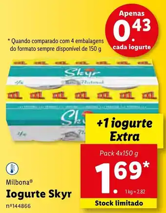 Lidl Iogurte Skyr 4x150g promoção