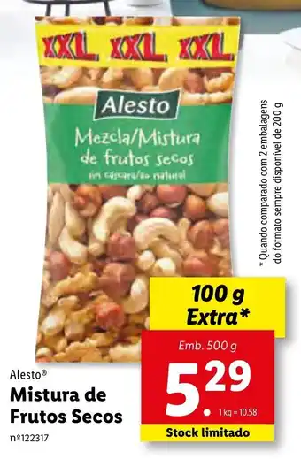 Lidl Mistura de Frutos Secos 500g promoção