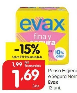 Minipreço Absorvente evax promoção