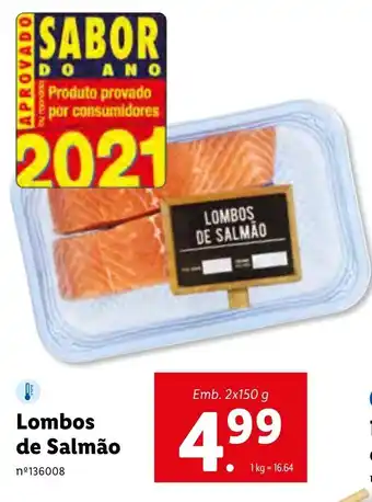 Lidl Lombos de Salmão 2x150g promoção
